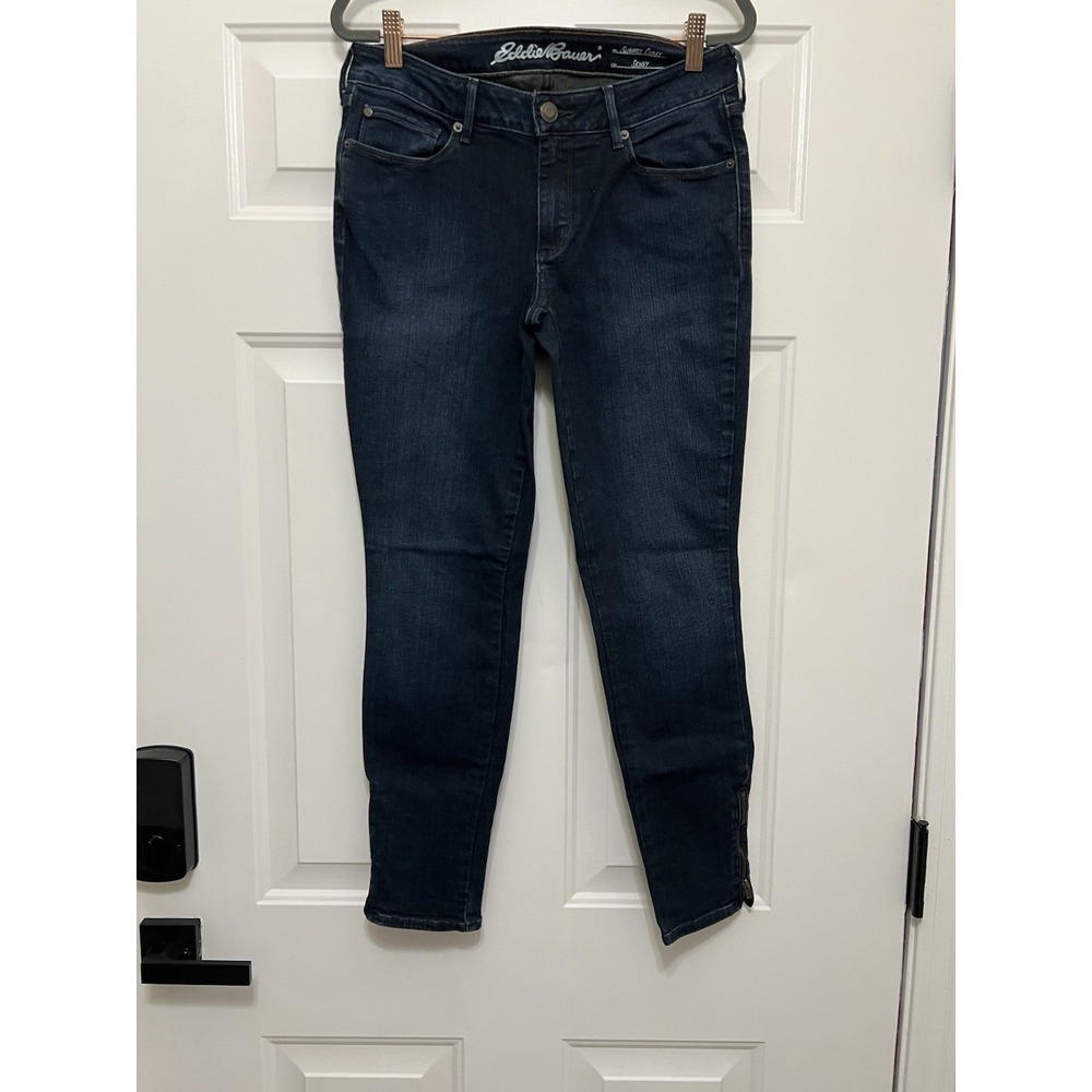 Eddie Bauer Jeans Women's‎ Sz 6 Slightly Curvy High Rise Skinny Leg Zipper Ankle